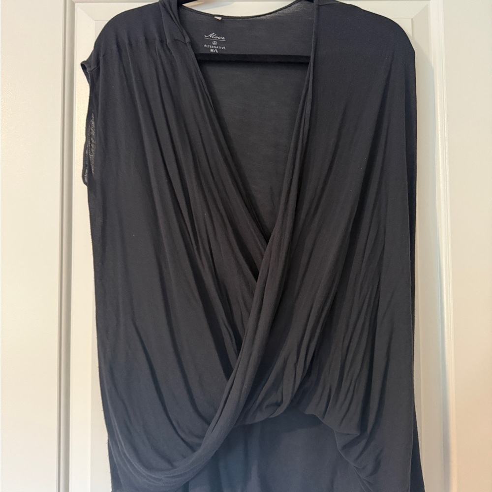 Gray Draped Top